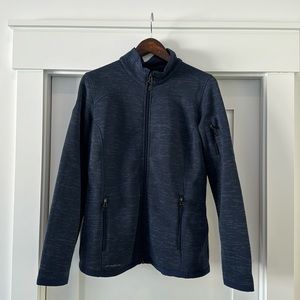 Fleece Lined Navy Eddie Bauer Zip Up Sweatshirt - L